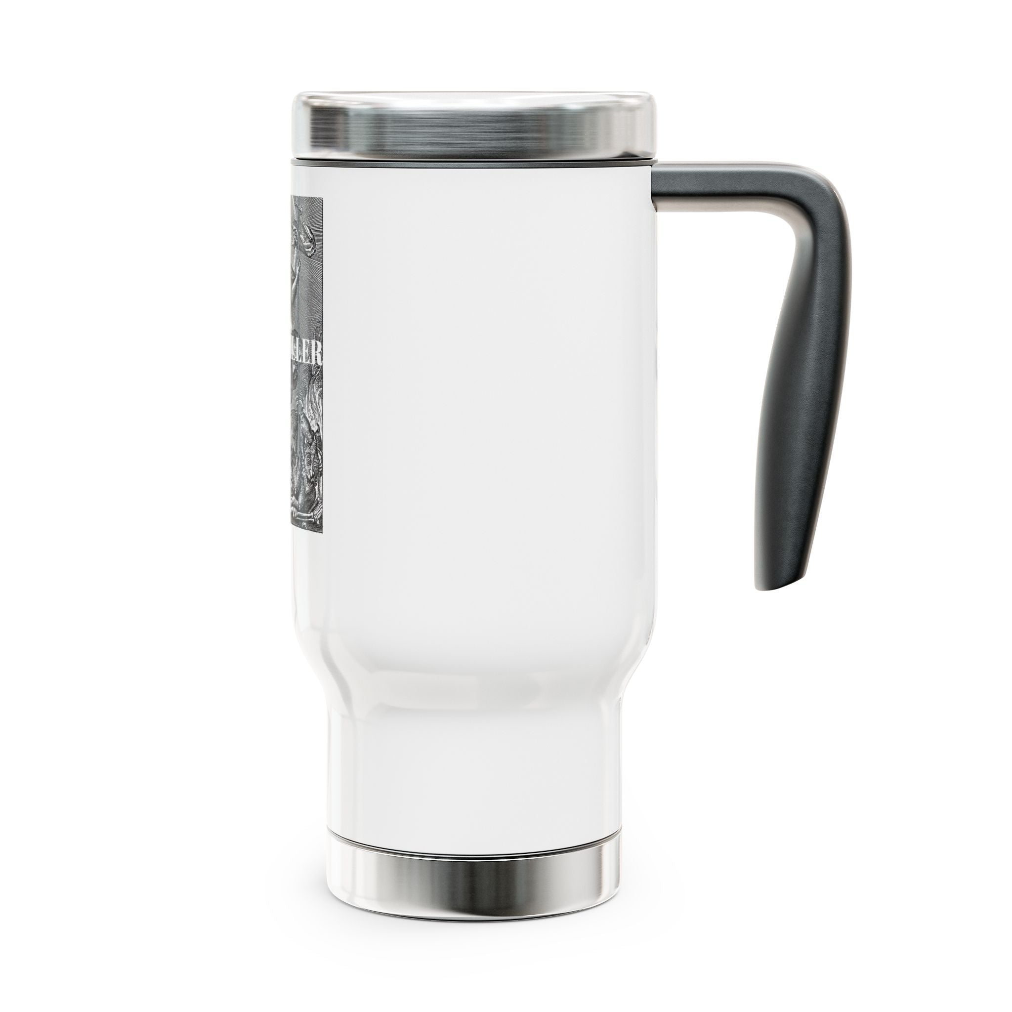DEATH KILLER Stainless Steel Travel Mug with Handle, 14oz
